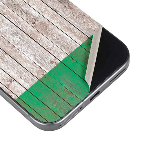 Ireland Flag Dark Wood Google Pixel 9 Skin